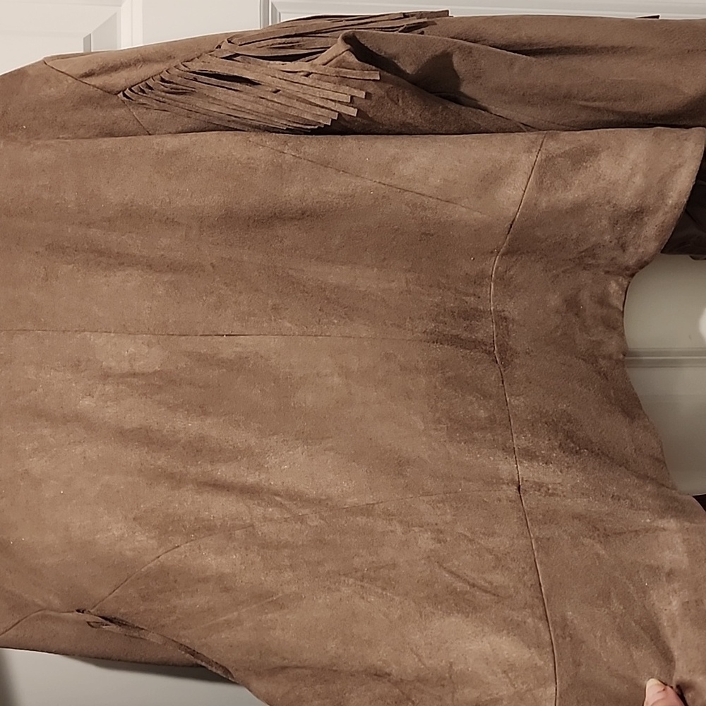 Jou Jou soft faux seude fringe mushroom jacket 3x - Picture 6 of 6